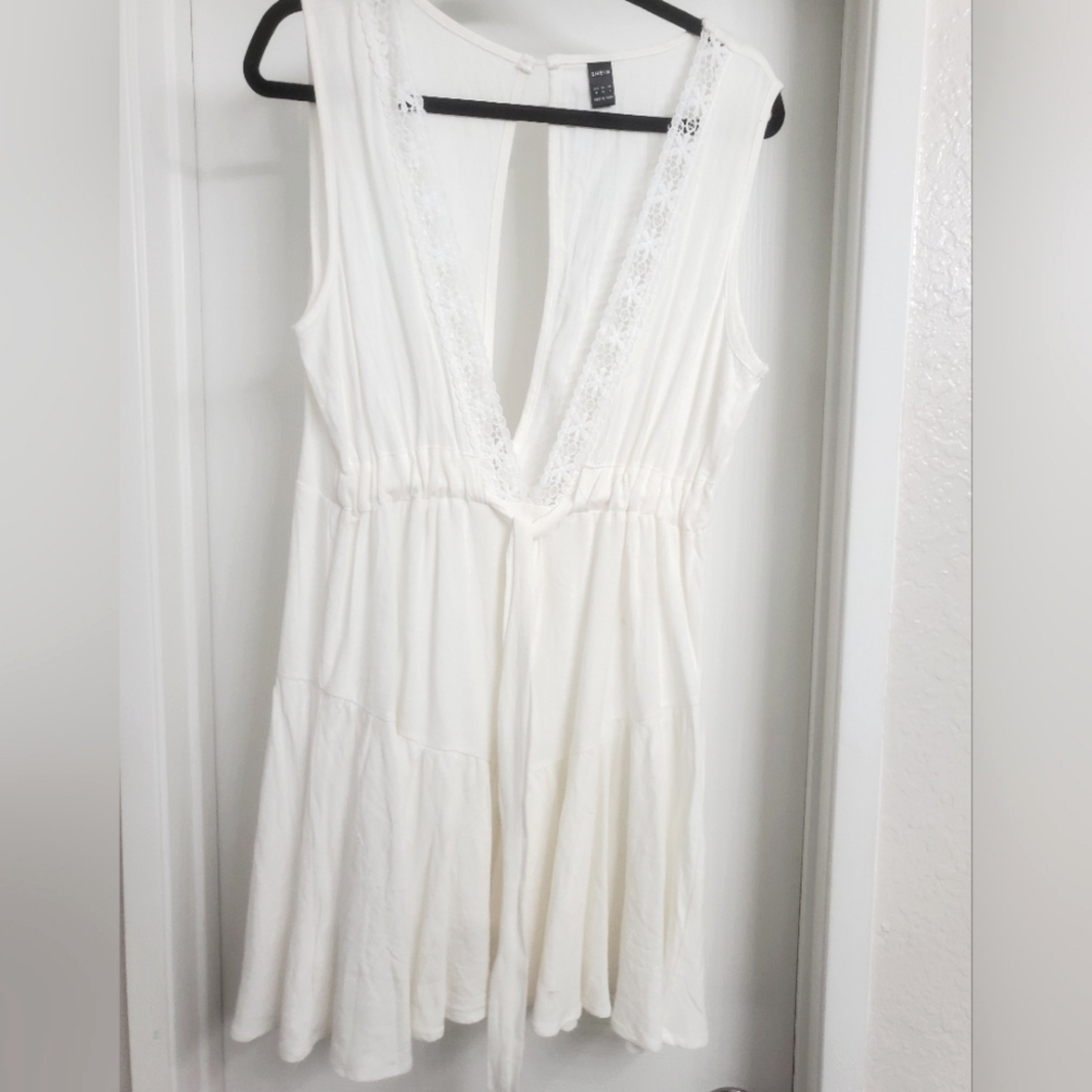 White mini dress